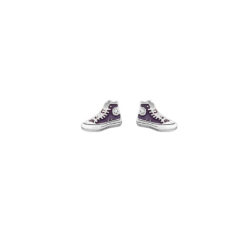 Ασημένια Σκουλαρίκια Sneakers Dark Purple
