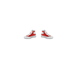 Ασημένια Σκουλαρίκια Sneakers Red