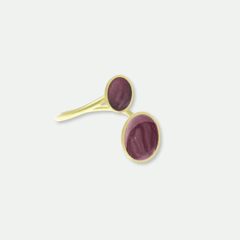 Ανοιγόμενο δαχτυλίδι Maroon Orchid