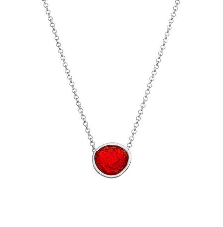 Κολιέ Pebbles Silver Red