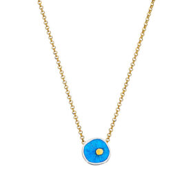 Κολιέ Circles And Pins Golden Blue
