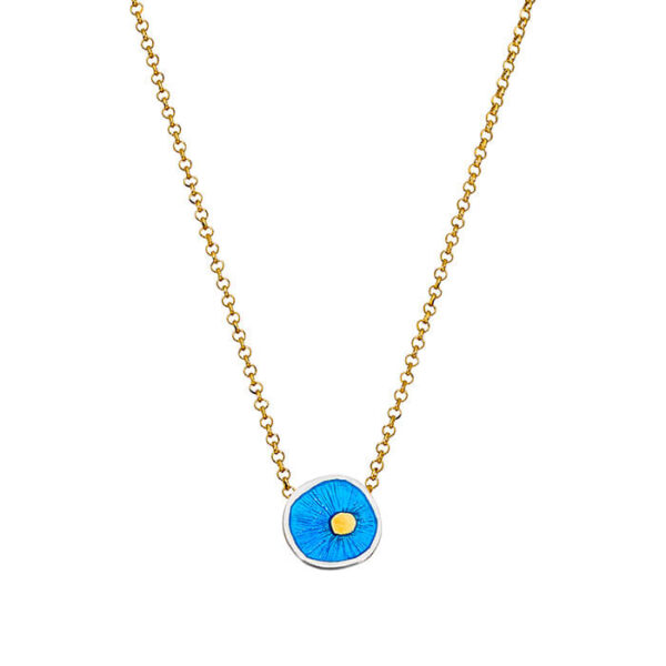 Κολιέ Circles And Pins Golden Blue