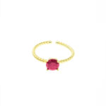 Ασημένιο ανοιγόμενο δαχτυλίδι Fuchsia Dot