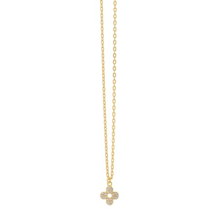 Ασημένιος Σταυρός Flower Cross Gold