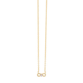 Ασημένιο Κολιέ Eternity Strass Gold
