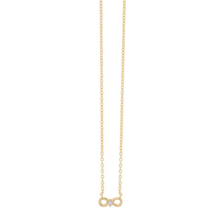 Ασημένιο Κολιέ Eternity Strass Gold