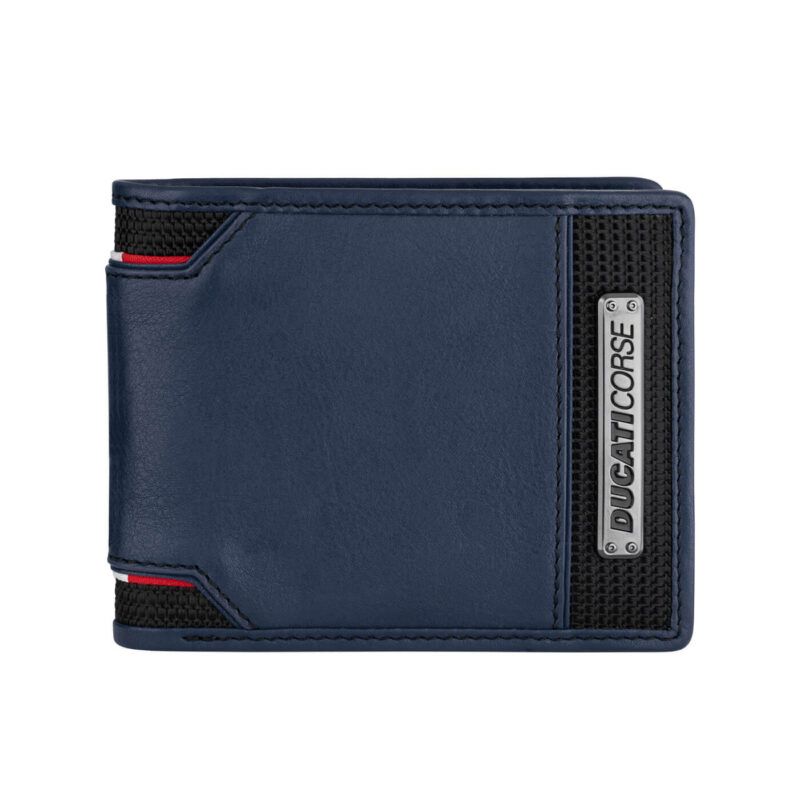 Δερμάτινο Ανδρικό Πορτοφόλι Ducati Elegante Blue Coin Case