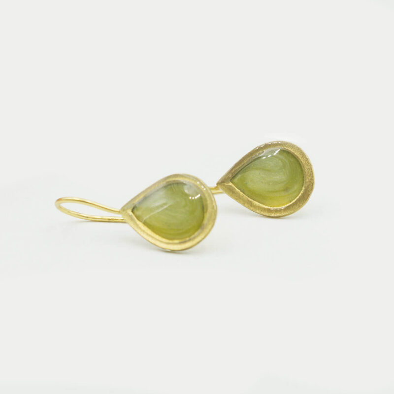 Σκουλαρίκια Light Green Drop