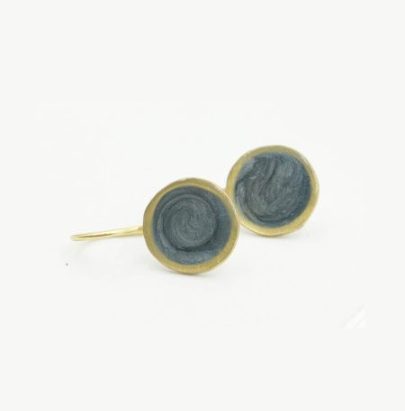 Σκουλαρίκια Round Grey