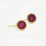 Σκουλαρίκια Round Maroon
