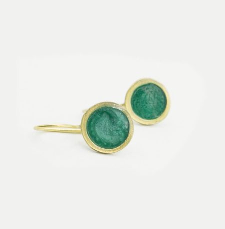 Σκουλαρίκια Round Green