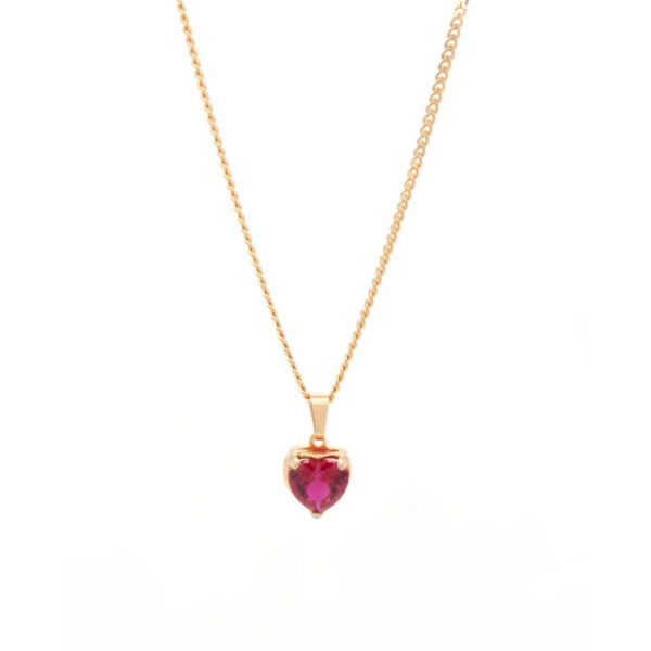 Κολιέ Love Zircon Τριανταφυλλί Χρυσό