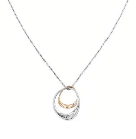 Κολιέ Calvin Klein Warped Silver Rose Gold
