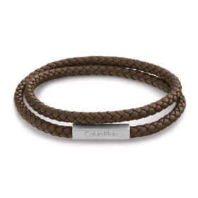 Δερμάτινο Βραχιόλι Calvin Klein Latch Double Brown