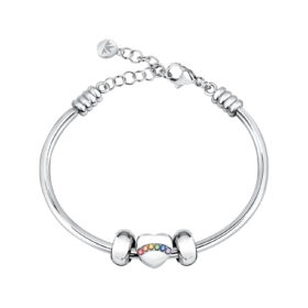 Ατσάλινο Βραχιόλι Morellato Heartbeat Crystal