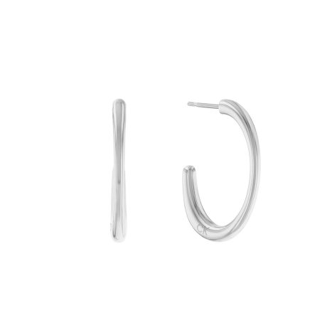 Σκουλαρίκια Calvin Klein Hoops Playful Organic Shapes Silver