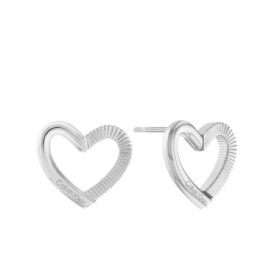 Σκουλαρίκια Calvin Klein Minimalistic Hearts Silver