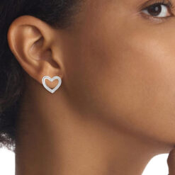 Σκουλαρίκια Calvin Klein Minimalistic Hearts Silver