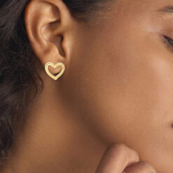 Σκουλαρίκια Calvin Klein Minimalistic Hearts Gold