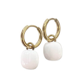 Ατσάλινα Σκουλαρίκια Chromabloom White Gold