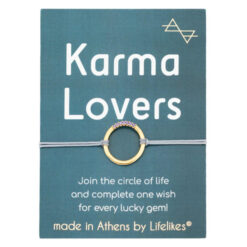 Lifelikes Charm Karma Lovers Χρυσό με Μωβ Ζιργκόν