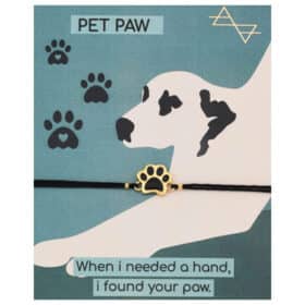 Lifelikes Charm Pet Paw Black & Gold