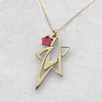 Κολιέ The Star Gold από ασήμι 925