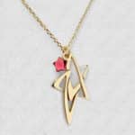 Κολιέ The Star Gold από ασήμι 925