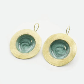 Σκουλαρίκια Chroma Water Poppy Green