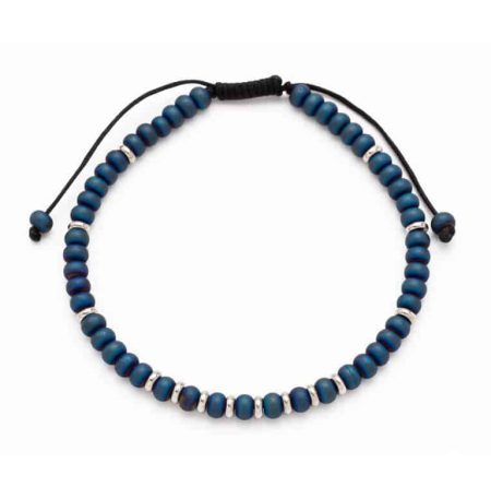 Ανδρικό Βραχιόλι Dynasty Band Silver Blue