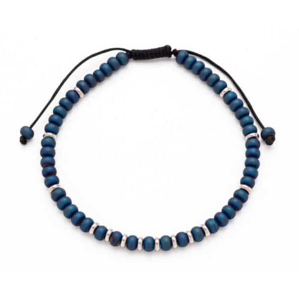 Ανδρικό Βραχιόλι Dynasty Band Silver Blue