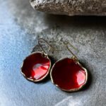 Σκουλαρίκια Chroma Nisiros Deep Red