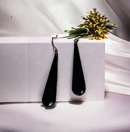 Σκουλαρίκια Chroma Long Drops Black