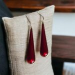 Σκουλαρίκια Chroma Long Drops Deep Red