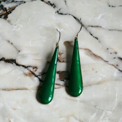 Σκουλαρίκια Chroma Long Drops Pine Green