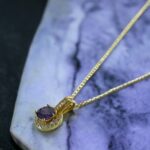 Ασημένιο Κολιέ Locket Purple Gold