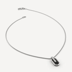 Ανδρικό Kολιέ Guess Racer Silver