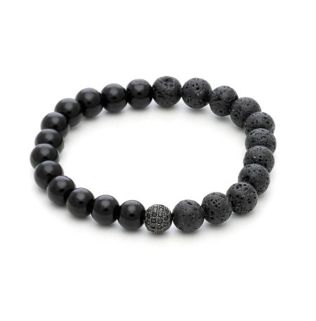 Ανδρικό Βραχιόλι Disco Lava Black