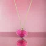 Κολιέ Peebls My Heart Goes Fuchsia Gold