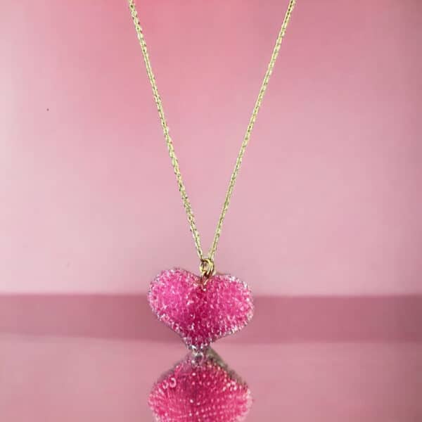 Κολιέ Peebls My Heart Goes Fuchsia Gold