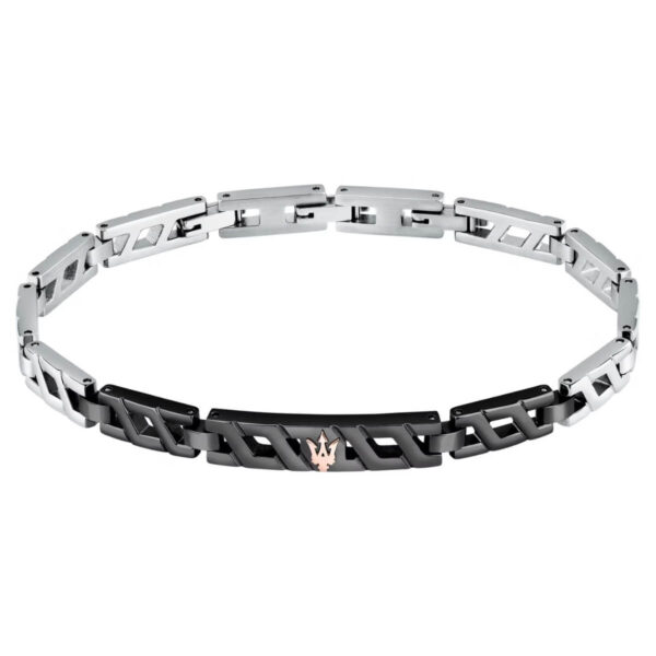 Ανδρικό Βραχιόλι Maserati JM124AVD36 Silver - Black