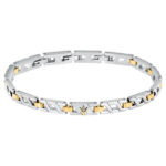 Ανδρικό Βραχιόλι Maserati JM124AVD38 Silver-Gold