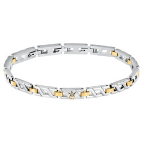 Ανδρικό Βραχιόλι Maserati JM124AVD38 Silver-Gold