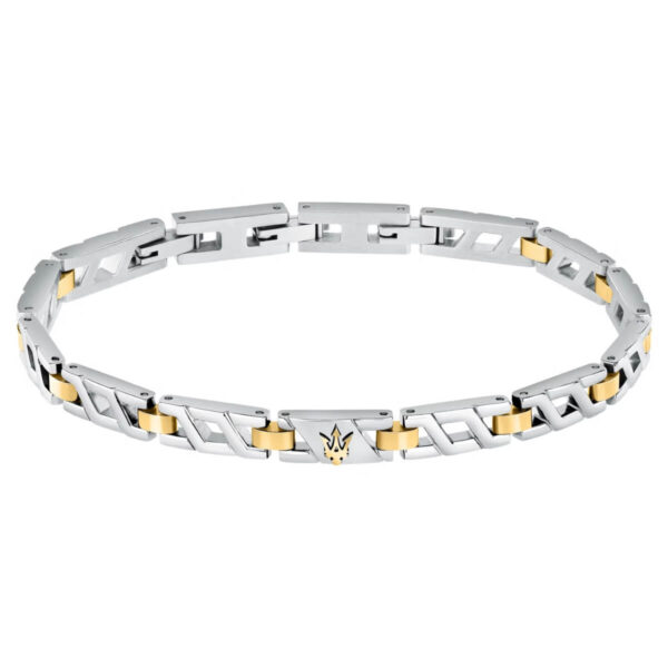 Ανδρικό Βραχιόλι Maserati JM124AVD38 Silver-Gold