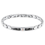 Ανδρικό Βραχιόλι Maserati JM224ATZ40 Ceramic Silver-Black