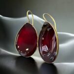 Σκουλαρίκια Chroma Folegandros Wine Red
