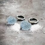 Ατσάλινα Σκουλαρίκια Disco Heart Light Blue Silver