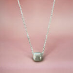 Κολιέ Peebls Cube Iridescent Grey Silver