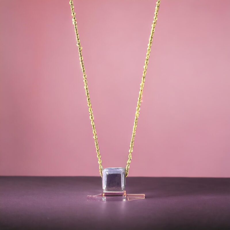 Κολιέ Peebls Cube Purple