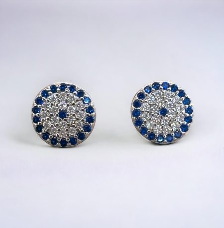 Ασημένια Σκουλαρίκια Crystal Glimmer Rounds Silver